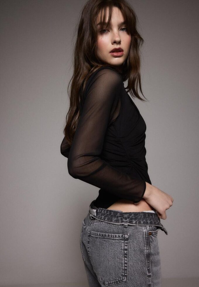 Body en tulle froncé