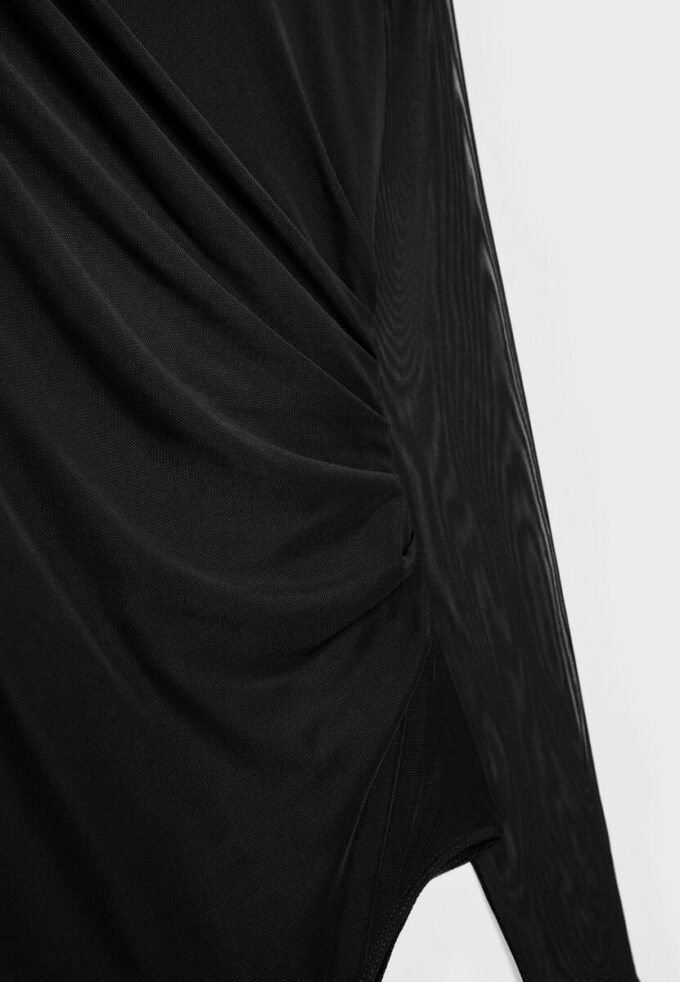 Body en tulle froncé