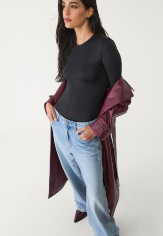 Body à manches longues en polyamide