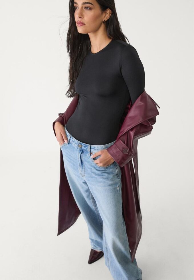 Body à manches longues en polyamide