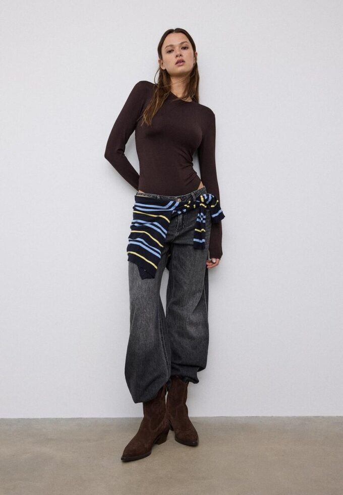 Body à manches longues en polyamide