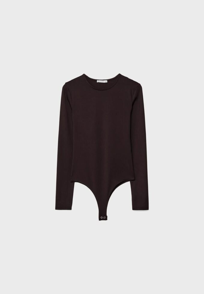 Body à manches longues en polyamide