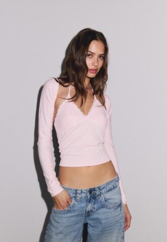 Boléro slim à manches longues