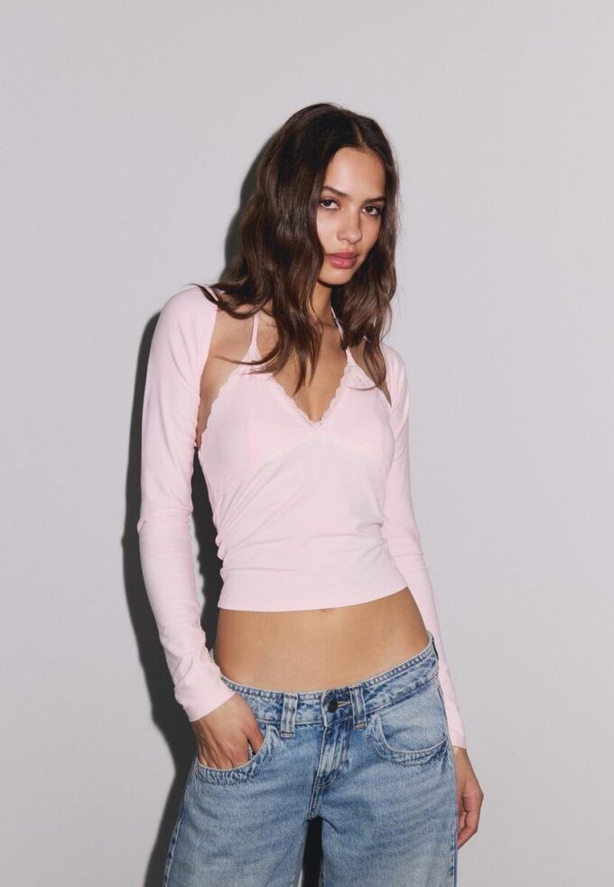 Boléro slim à manches longues