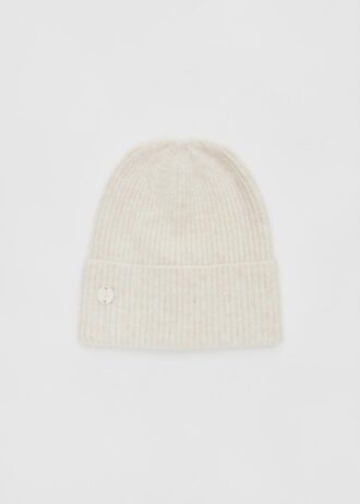 Bonnet côtelé avec plaque