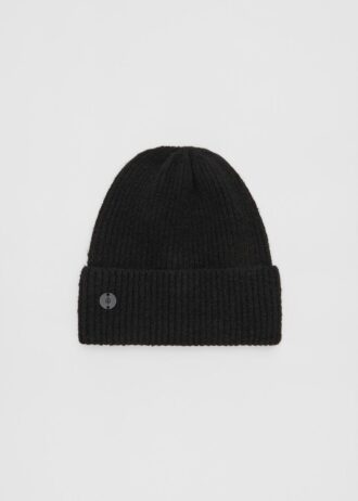 Bonnet côtelé avec plaque