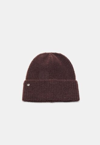 Bonnet côtelé avec plaque