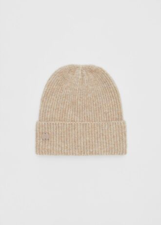 Bonnet côtelé avec plaque