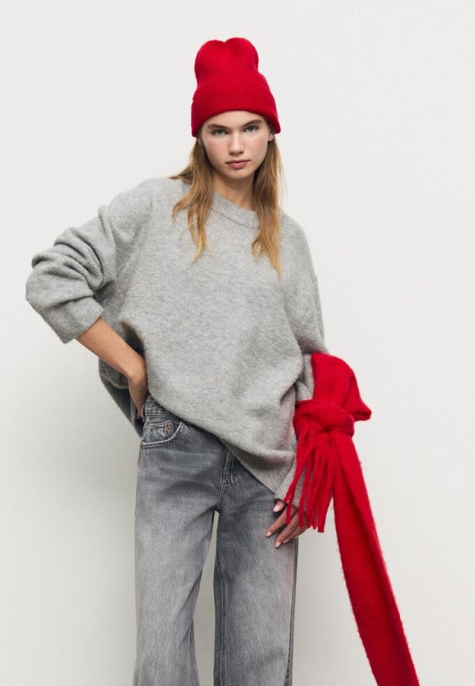 Bonnet côtelé avec plaque