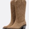 Bottes de cowboy en cuir refendu