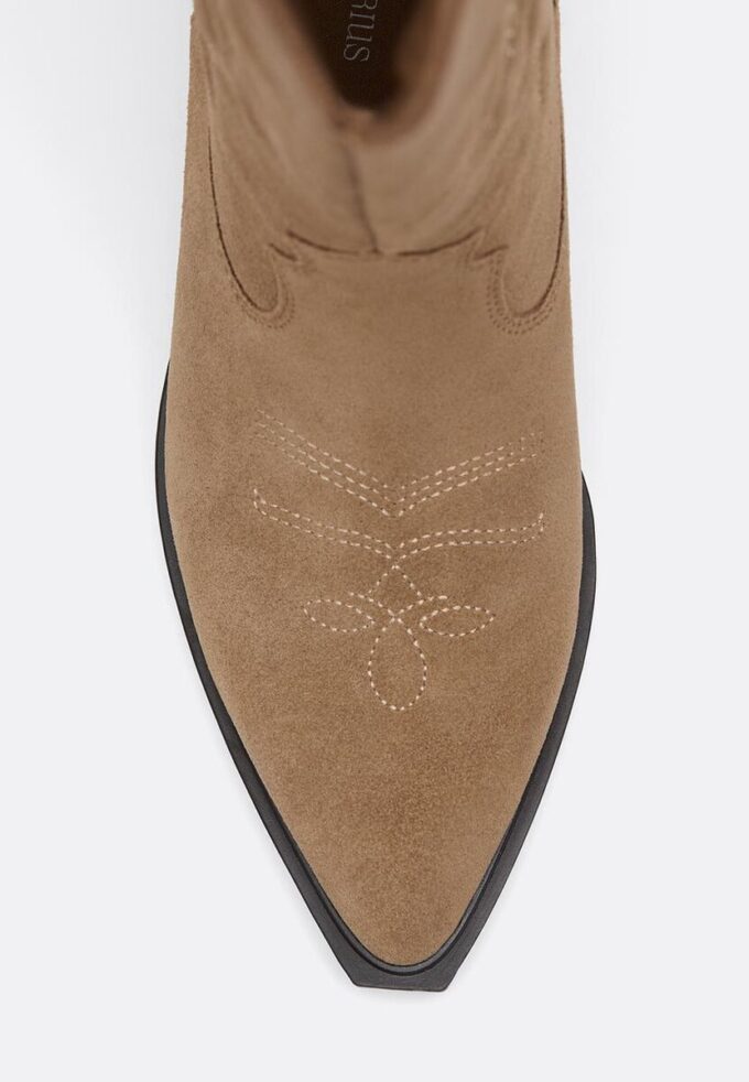 Bottes de cowboy en cuir refendu