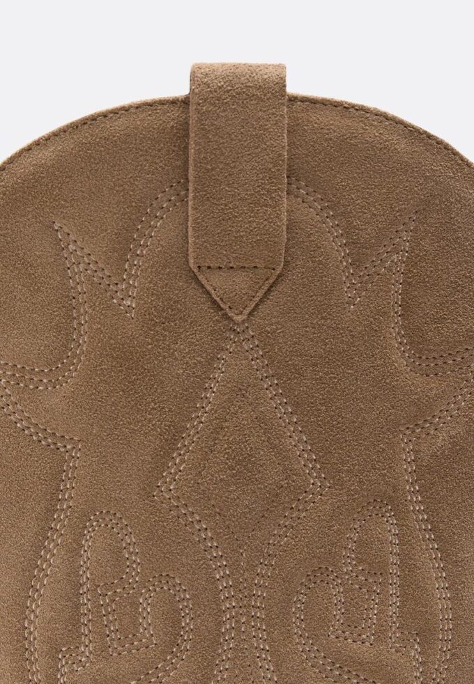 Bottes de cowboy en cuir refendu