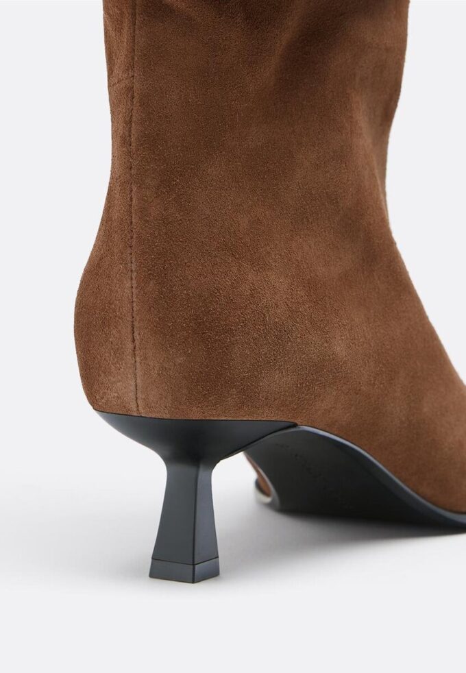 Bottes en cuir Slouchy à talon bas