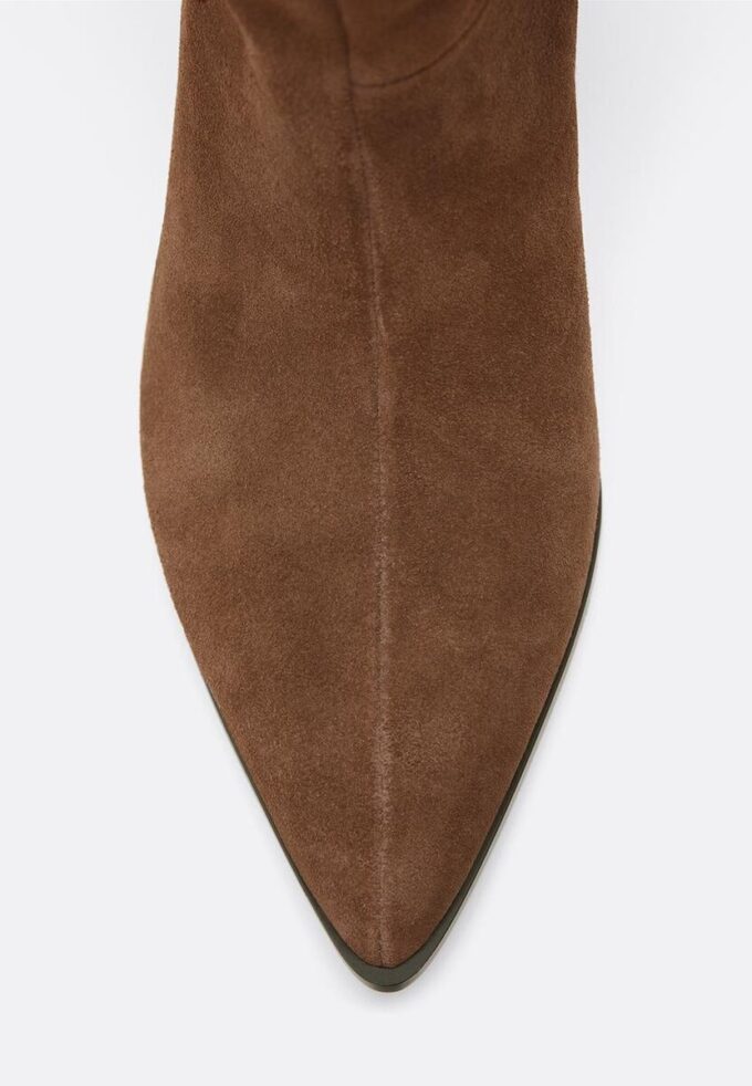 Bottes en cuir Slouchy à talon bas