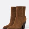 Bottines cowboy en cuir