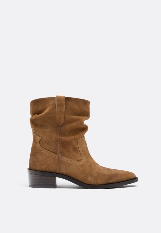 Bottines en cuir de style cowboy slouchy Bottines en cuir de style cowboy slouchy