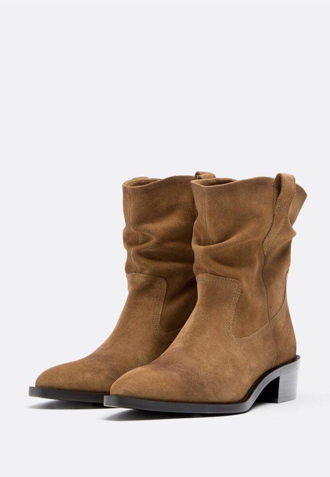 Bottines en cuir de style cowboy slouchy Bottines en cuir de style cowboy slouchy