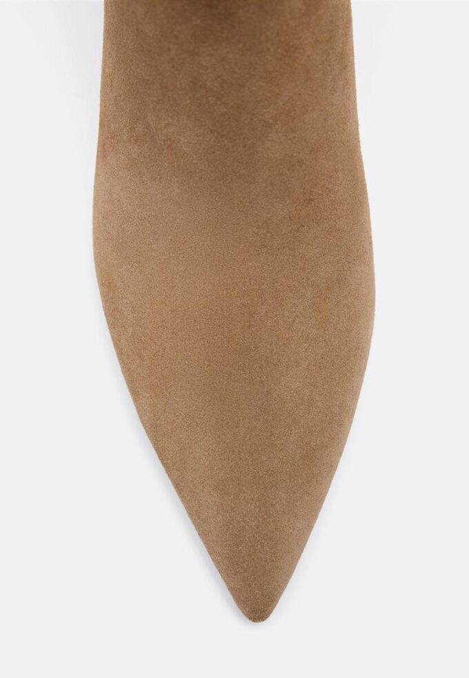 Bottines en cuir à talons bobines