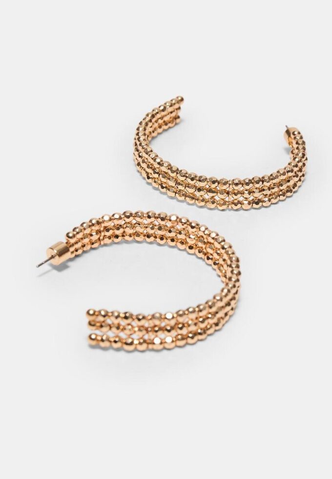 Boucles d’oreilles créoles en perles Boucles d’oreilles créoles en perles