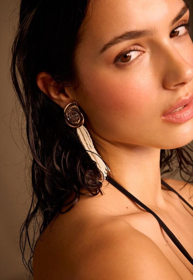 Boucles d’oreilles en cascade en forme de coquillage Boucles d’oreilles en cascade en forme de coquillage