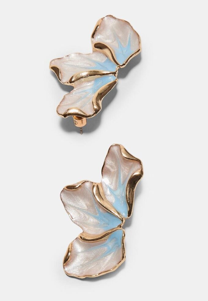 Boucles d’oreilles en forme d’éventail émaillées Boucles d’oreilles en forme d’éventail émaillées