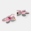 Boucles d&rsquo;oreilles fleurs bicolores