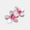 Boucles d&rsquo;oreilles fleurs bicolores