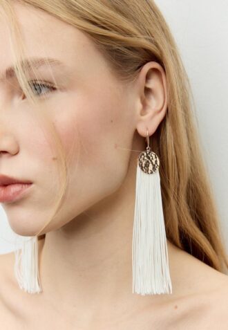 Boucles d&rsquo;oreilles longues à franges