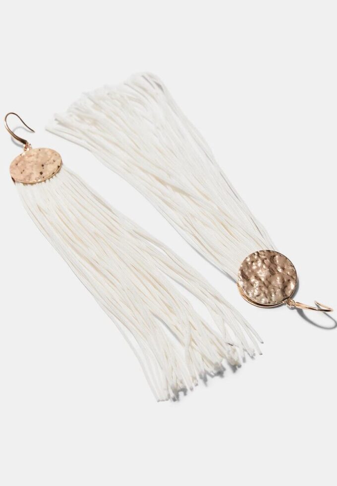 Boucles d&rsquo;oreilles longues à franges