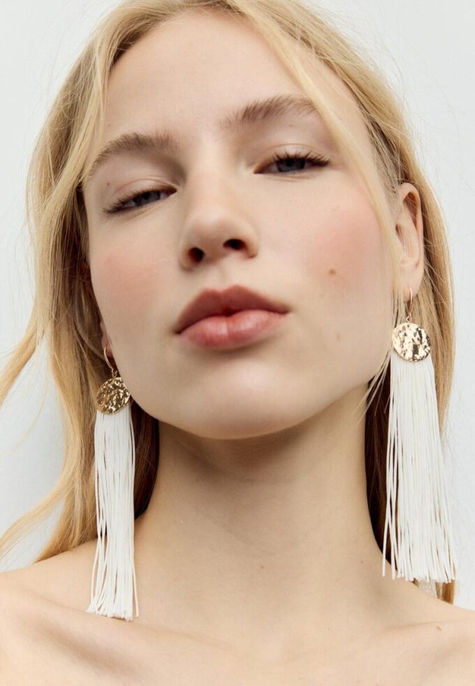 Boucles d&rsquo;oreilles longues à franges