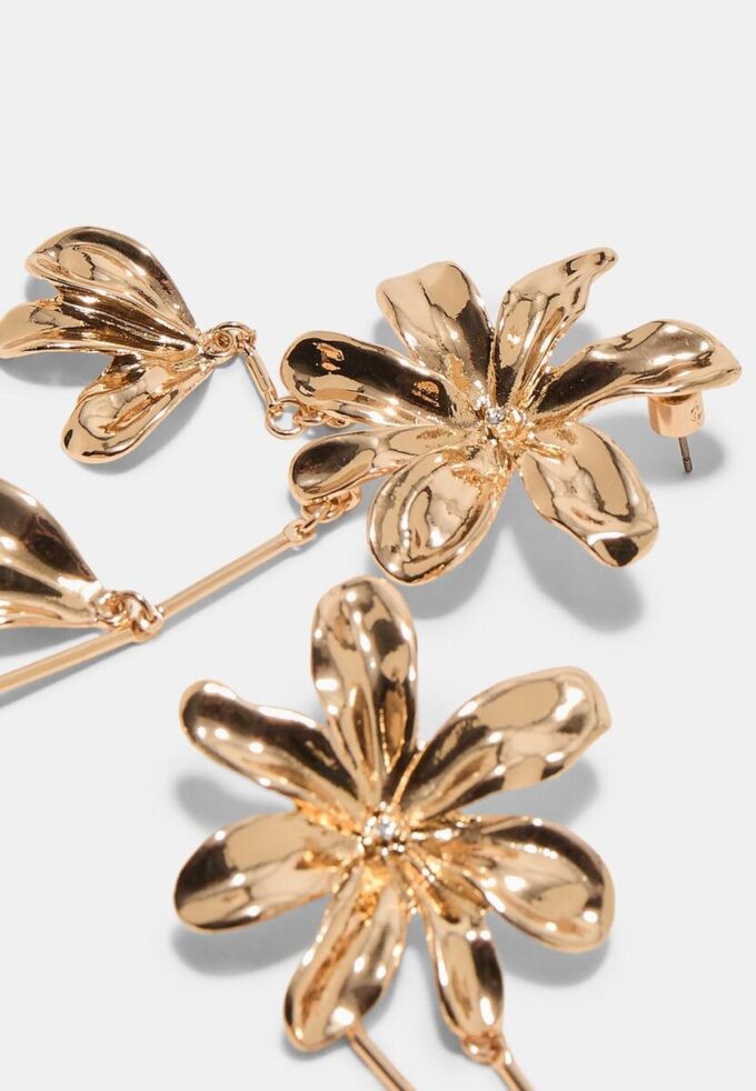 Boucles d&rsquo;oreilles pendantes en forme de fleur