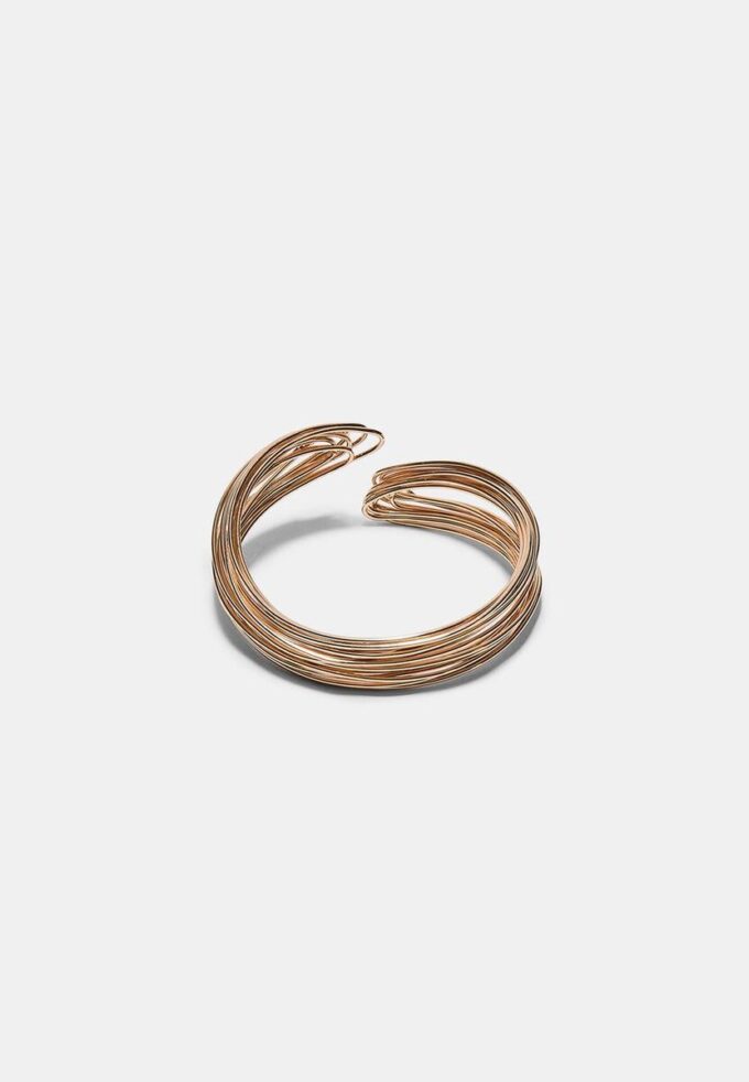 Bracelet rigide à fils métalliques multicolores