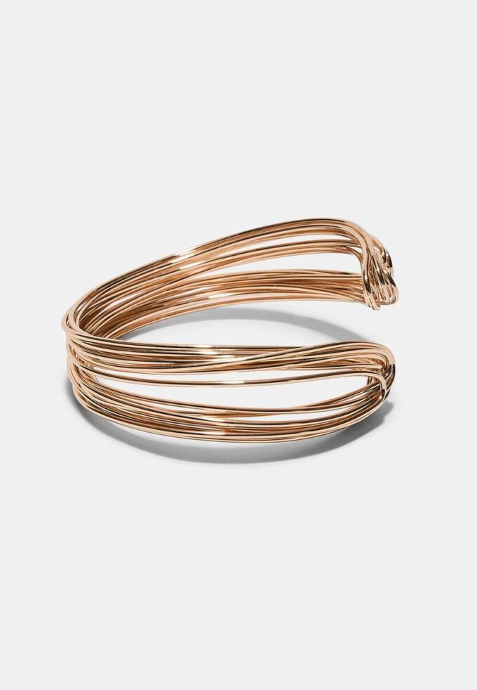 Bracelet rigide à fils métalliques multicolores