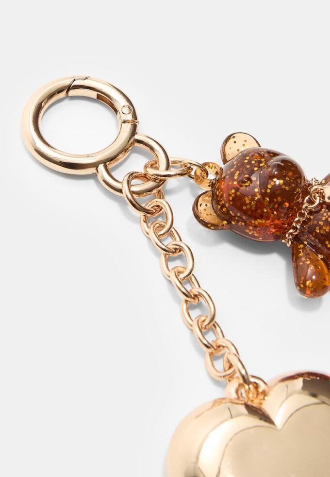 Breloque ours métallique