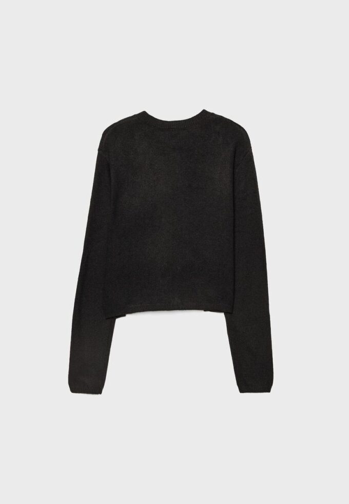 Cardigan en maille au toucher doux avec boutons Cardigan en maille au toucher doux avec boutons