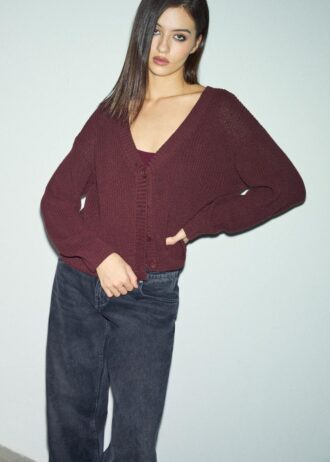 Cardigan en maille boutonné