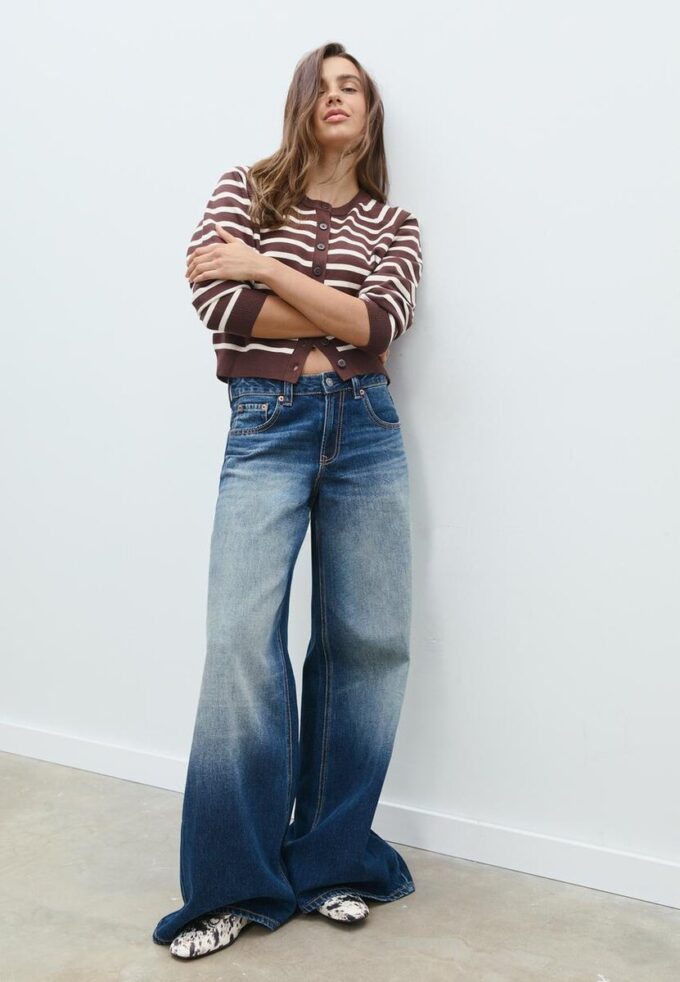 Cardigan en maille boutonné à manches raglan Cardigan en maille boutonné à manches raglan