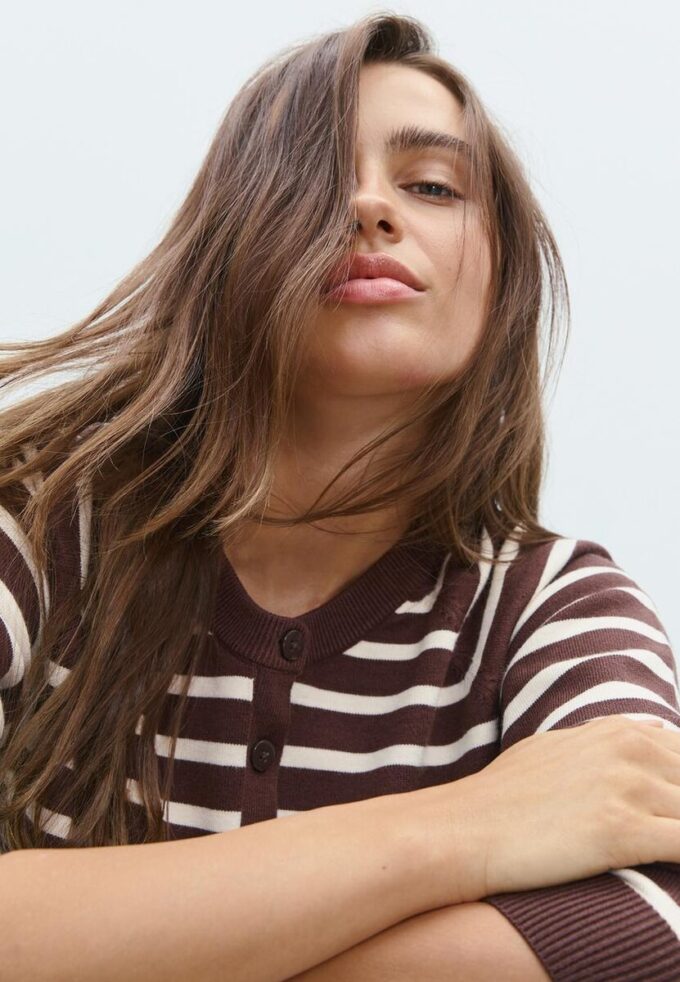 Cardigan en maille boutonné à manches raglan Cardigan en maille boutonné à manches raglan