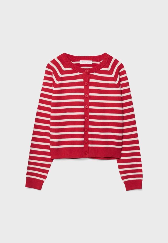 Cardigan en maille boutonné à manches raglan