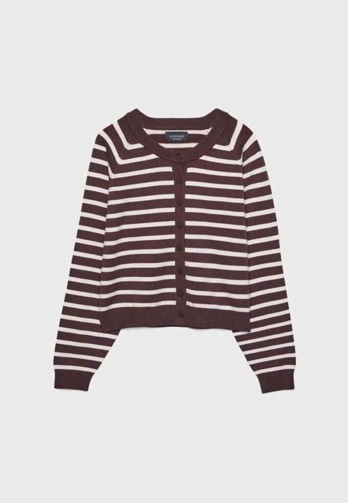 Cardigan en maille boutonné à manches raglan Cardigan en maille boutonné à manches raglan