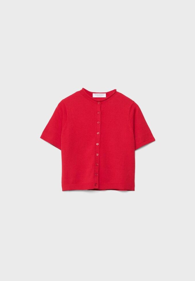 Cardigan en maille à col montant et boutons Cardigan en maille à col montant et boutons