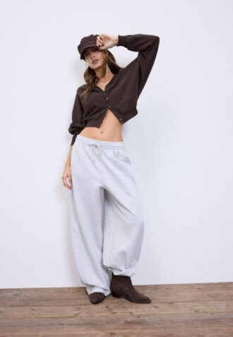 Cardigan en maille à manches chauve-souris