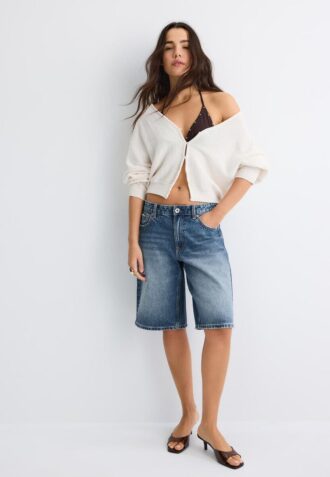 Cardigan en maille à manches chauve-souris