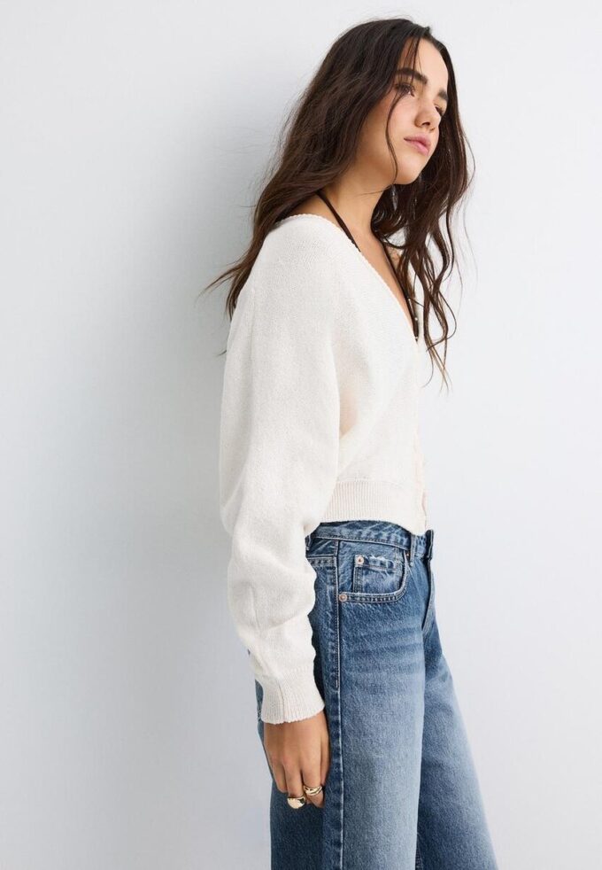 Cardigan en maille à manches chauve-souris Cardigan en maille à manches chauve-souris