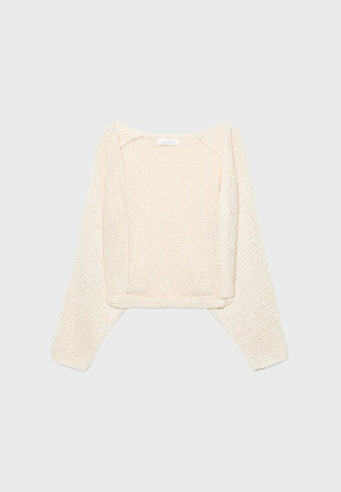 Cardigan en maille à manches chauve-souris avec lien