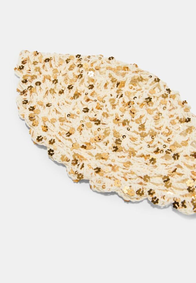 Casquette à fleurs pailletées