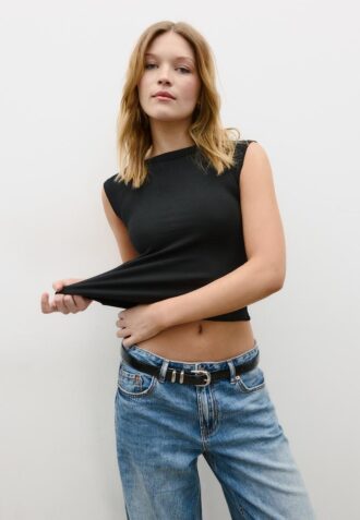 Ceinture basique effet cuir brillant