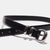 Ceinture basique effet cuir brillant