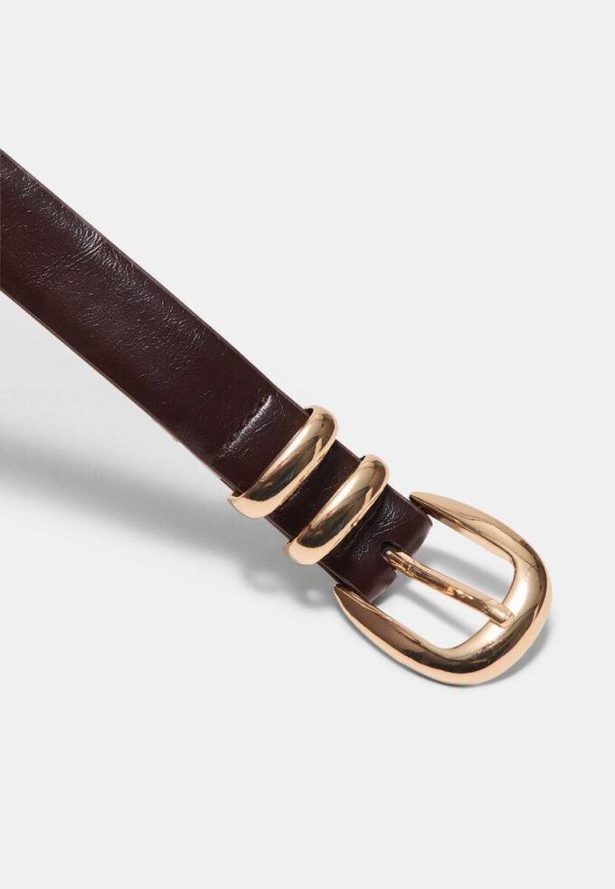 Ceinture basique effet cuir brillant