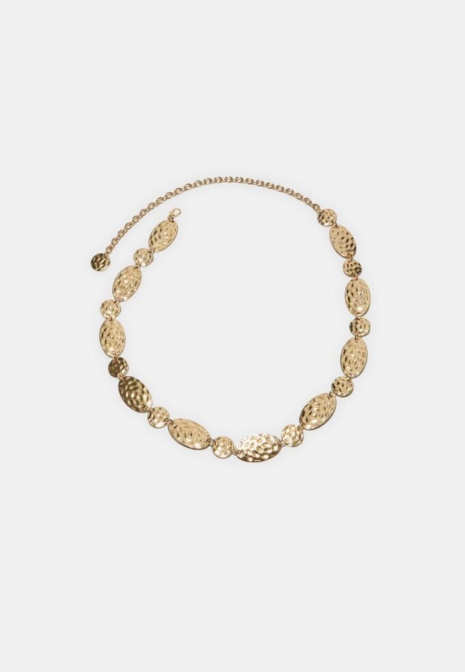 Ceinture en métal avec pièces ovales